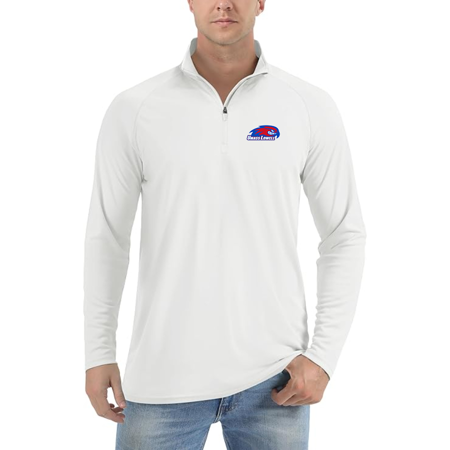 Men's  UMass Lowell River Hawks Lightweight Quarter-Zip Athletic Shirt Long Sleeve Performance